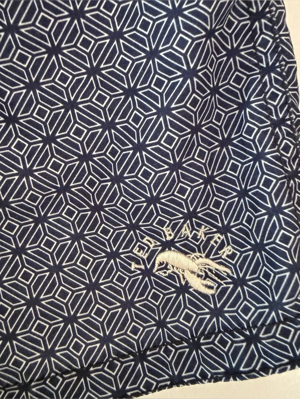 Ted Baker Men's Navy Geometric Swim Trunk lobster size 3 medium
